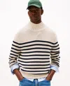 Tommy Hilfiger Relaxed Breton Stripe Mockneck Sweater In Multi