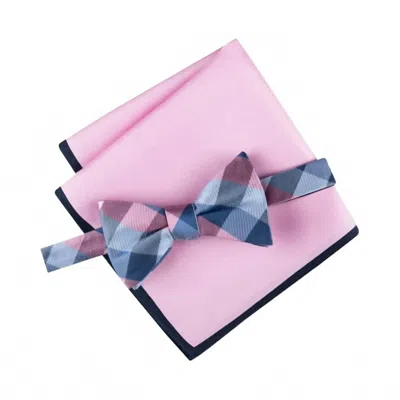 Tommy Hilfiger Men's Buffalo Check Bow Tie In Pink