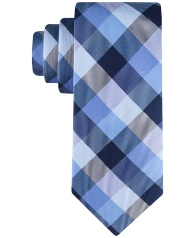 Tommy Hilfiger Men's Buffalo Plaid Tartan Tie In Navy