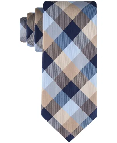 Tommy Hilfiger Men's Buffalo Plaid Tartan Tie In Taupe