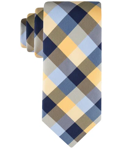 Tommy Hilfiger Men's Buffalo Plaid Tartan Tie In Yellow