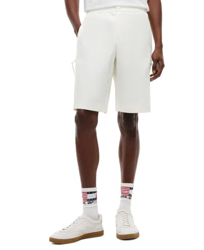 Tommy Hilfiger Men's Cargo Stretch Regular-fit Shorts In White