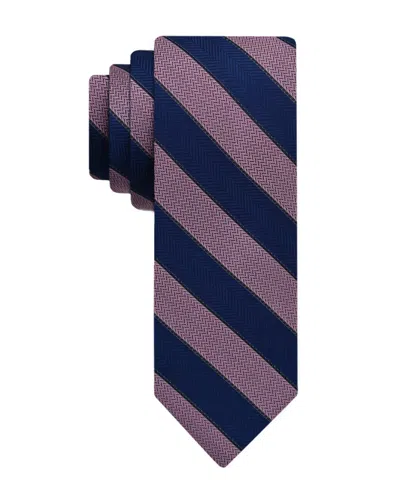 Tommy Hilfiger Men's Carlisle Stripe Classic Tie In White
