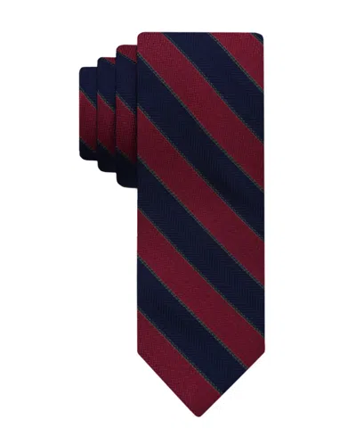 Tommy Hilfiger Men's Carlisle Stripe Classic Tie In White