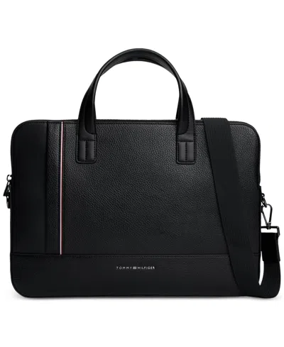 Tommy Hilfiger Men's Central Slim Computer Bag In Black