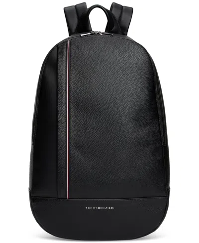 Tommy Hilfiger Men's Central Stripe Extra-large Backpack In Black
