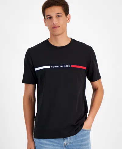 Tommy Hilfiger Men's Chest Insert Logo Short Sleeve T-shirt In Black
