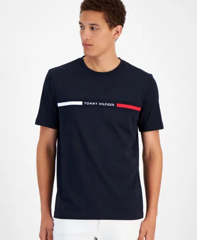 Tommy Hilfiger Men's Chest Insert Logo Short Sleeve T-shirt In Navy