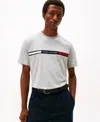 Tommy Hilfiger Tommy Flag Stripe T In Gray