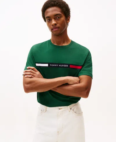 Tommy Hilfiger Men's Chest Insert Logo Short Sleeve T-shirt In Green