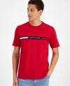 Tommy Hilfiger Tommy Ribbed Inset Logo T In Primary Red