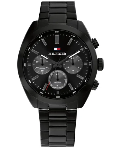Tommy Hilfiger Men's Chronograph Black Ip Stainless Steel Bracelet Watch, 40mm