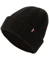 Tommy Hilfiger Men's Chunky Ribbed-knit Beanie In Black