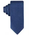 Tommy Hilfiger Men's Classic Double-square Me Tie In Navy Blue In Blue