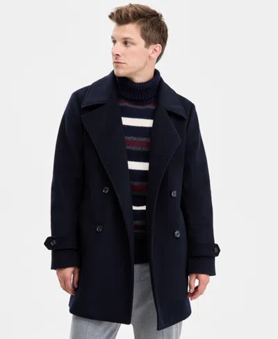 Tommy Hilfiger Men's Classic-fit Double Breasted Overcoat In Blue
