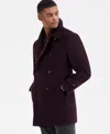 Tommy Hilfiger Men's Classic-fit Double Breasted Overcoat In Burgundy