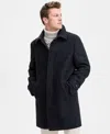 Tommy Hilfiger Men Classic Fit Melange Overcoat In Blue