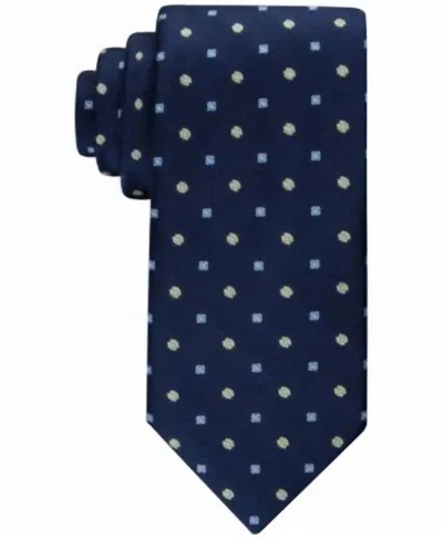 Tommy Hilfiger Men's Classic Floral Medallion Tie In Medium Green In Blue