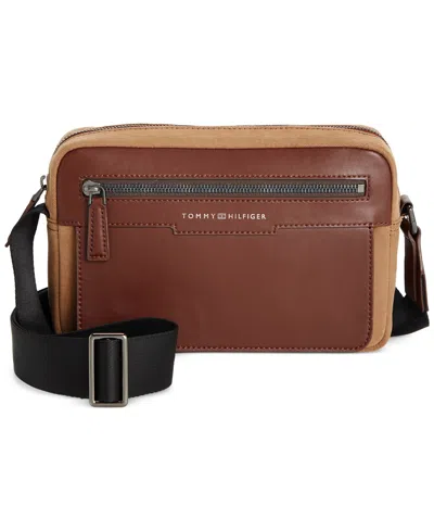 Tommy Hilfiger Men's Classic Logo Zip Camera Bag In Desert Kha