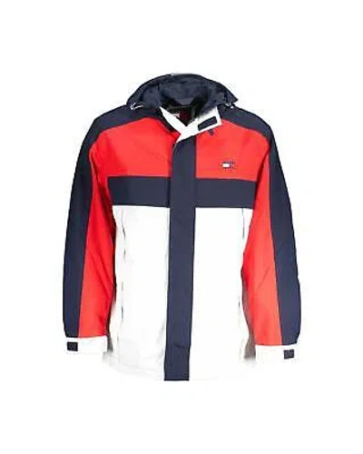 Pre-owned Tommy Hilfiger Men's Colourblock Windbreaker Jacket - Jackets - Blue -size L