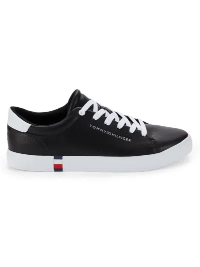 Tommy Hilfiger Men's Contrast Sole Sneakers In Black