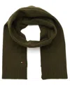 Tommy Hilfiger Men's Core Flag Rib Scarf In Green