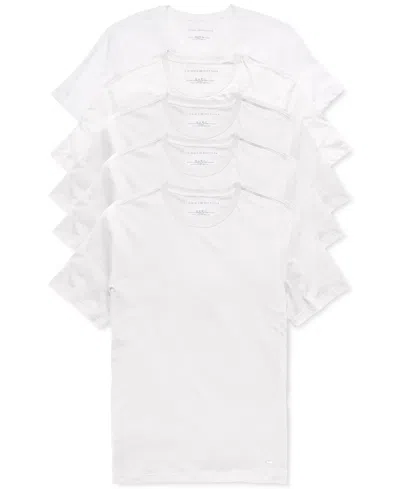 Tommy Hilfiger Men's Cotton Classic Crewneck T-shirts, Pack Of 5 In White
