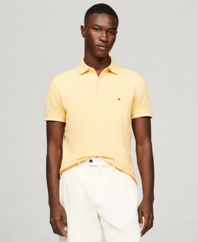 Tommy Hilfiger Men's Cotton Classic Fit 1985 Polo In Citronella Heather