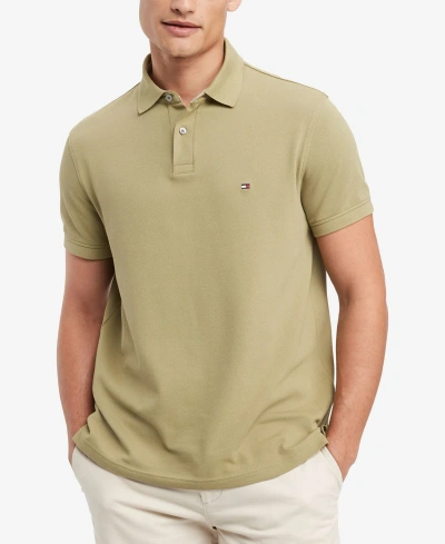 Tommy Hilfiger Men's Cotton Classic Fit 1985 Polo In Faded Oliv