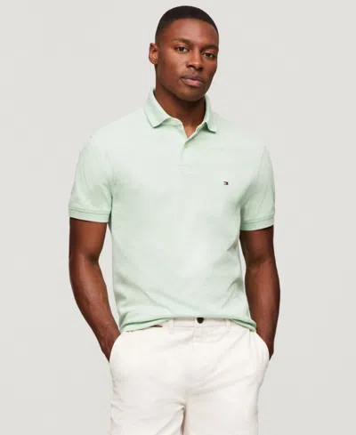 Tommy Hilfiger Men's Cotton Classic Fit 1985 Polo In Mint Gel Heather