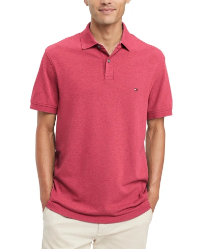 Tommy Hilfiger Men's Cotton Classic Fit 1985 Polo In Pink Heather