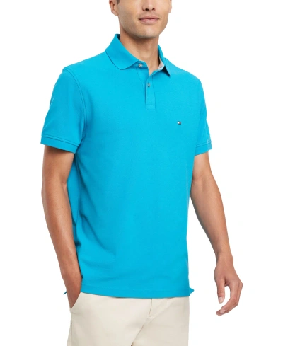 Tommy Hilfiger Men's Cotton Classic Fit 1985 Polo In Surf Blue