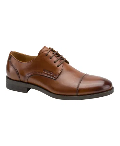 Tommy Hilfiger Men's Creagan Leather Derby Dress Shoes In Brown