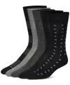 Tommy Hilfiger Men's Crew Dress Socks, Pack Of 5 In Black