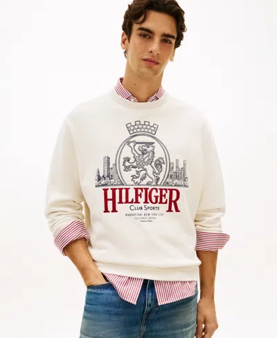 Tommy Hilfiger Heritage Crest Crew Neck Sweatshirt In White