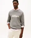 Tommy Hilfiger Men's Crewneck Seasonal Graphic Sweater In Gray
