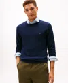 Tommy Hilfiger Wool Crewneck Sweater In Blue