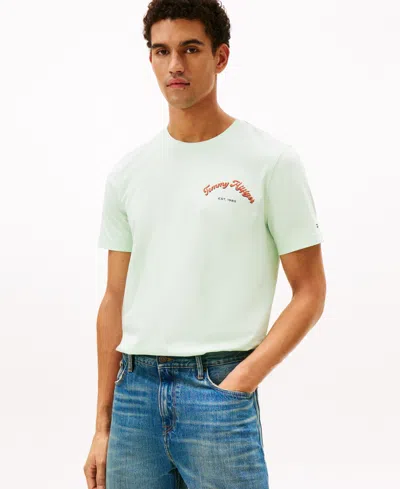 Tommy Hilfiger Men's Crewneck Short Sleeve T-shirt In Green