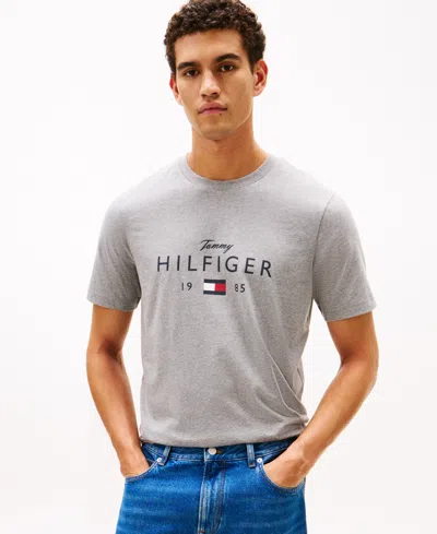 Tommy Hilfiger Men's Crewneck T-shirt In Gray