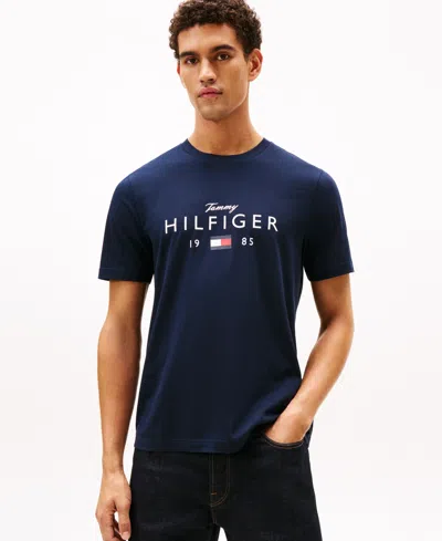 Tommy Hilfiger Men's Crewneck T-shirt In Blue