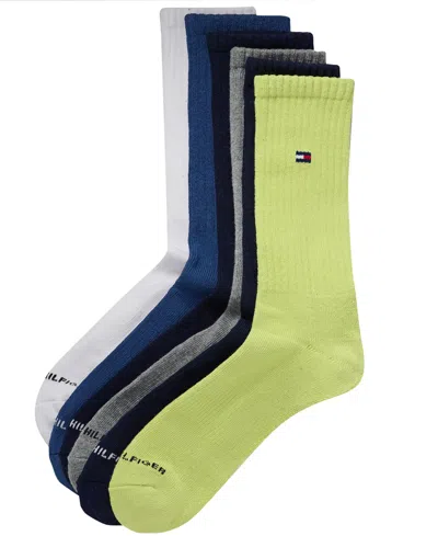 Tommy Hilfiger Men's Cushion Sole Sports Crew Socks, 6-pack In Multi
