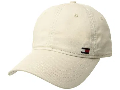 Tommy Hilfiger Men's Dad Hat Billy Corner Flag Cap Traditional Hats Stone, Cotton In Gray