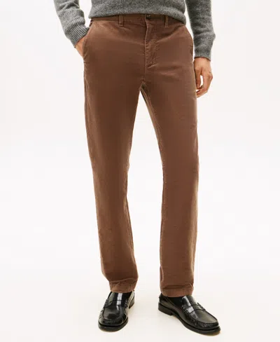 Tommy Hilfiger Men's Denton Slim Straight Fit Corduroy Chinos In Brown