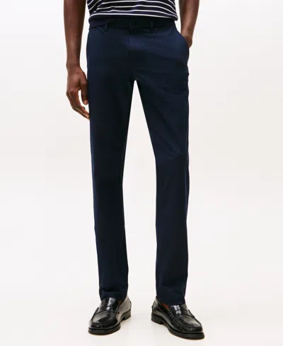 Tommy Hilfiger Men's Denton Tailored Fit Knit Tech Chinos In Blue