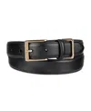 Tommy Hilfiger Men's Double Loop Leather Belt In Black