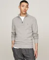 Tommy Hilfiger Wool Quarter In Light Grey Heather