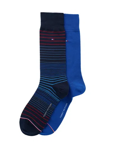 Tommy Hilfiger Men's Dress Crew Socks, 2-pack In Black