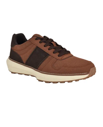 Tommy Hilfiger Men's Edman Low Top Platform Sneakers In Medium Brown