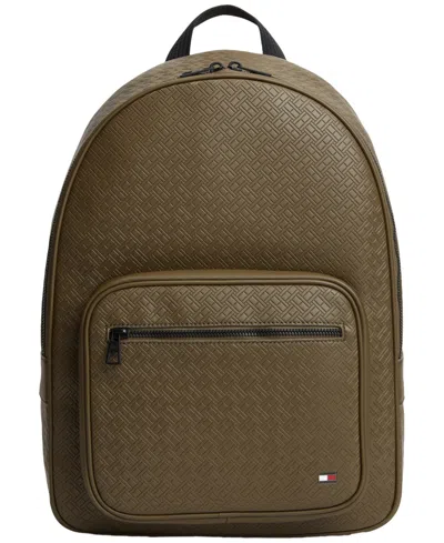 Tommy Hilfiger Men's Embossed Flag Backpack In Brown