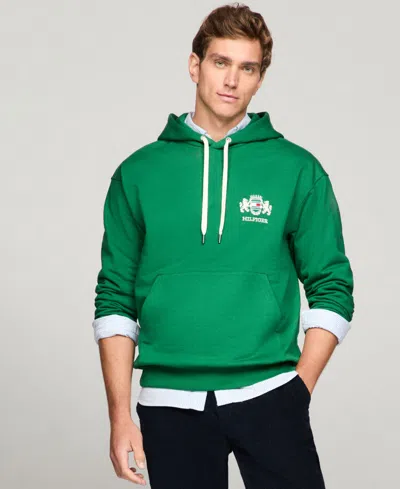 Tommy Hilfiger Men's Embroidered Hilfiger Crest Hoodie